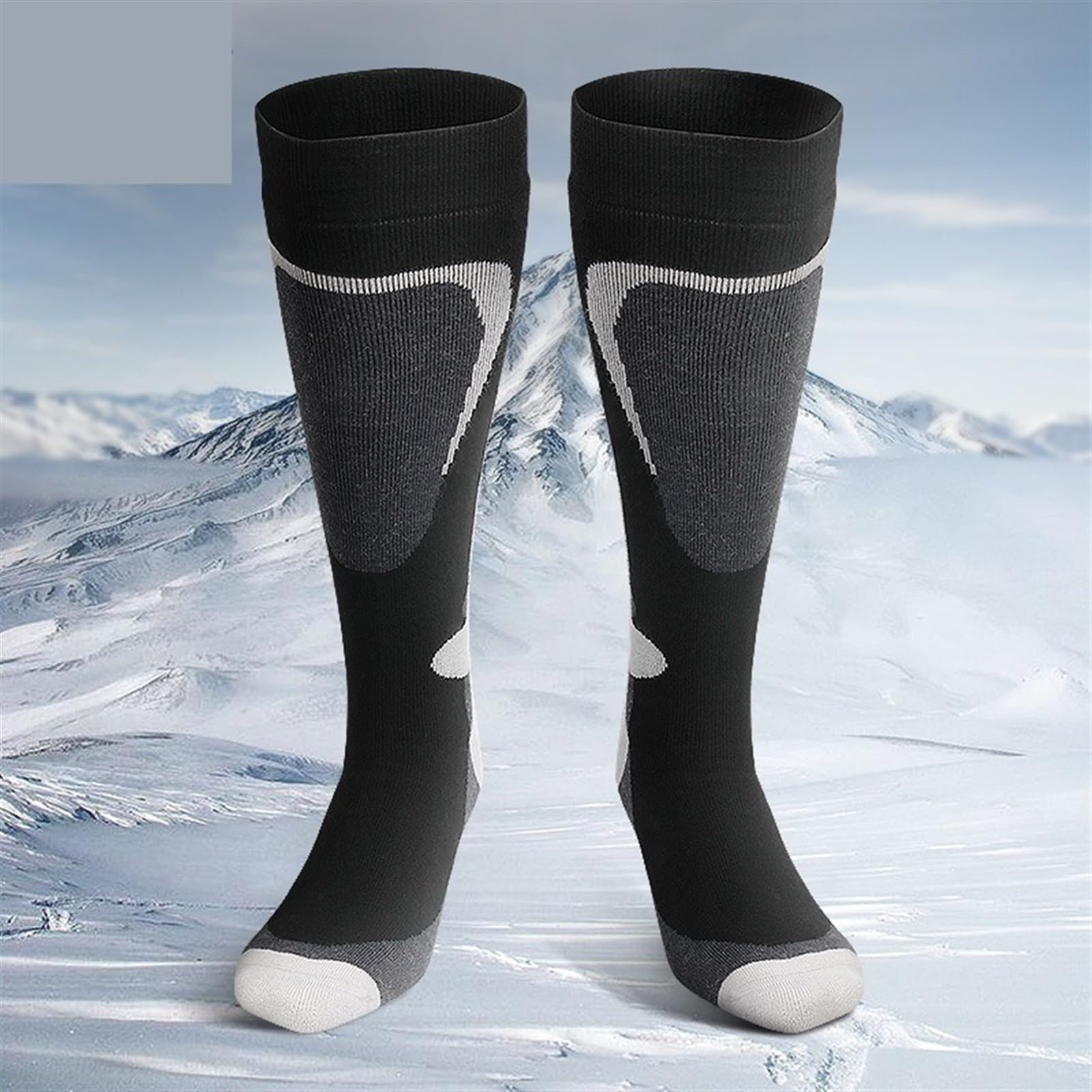 Chaussettes de ski Chaussettes de ski Chaussettes de sport d'hiver pour hommes et femmes Chaussettes de cyclisme épaisses et chaudes Absorption de l'humidité Chaussettes très élastiques