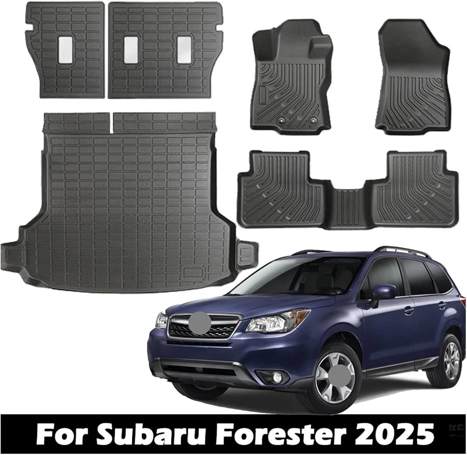 Car Floor Mats & Cargo Liners Compatible for Subaru Forester 2025 Trunk Mat Interior Protection(Floor Mats 6pcs)