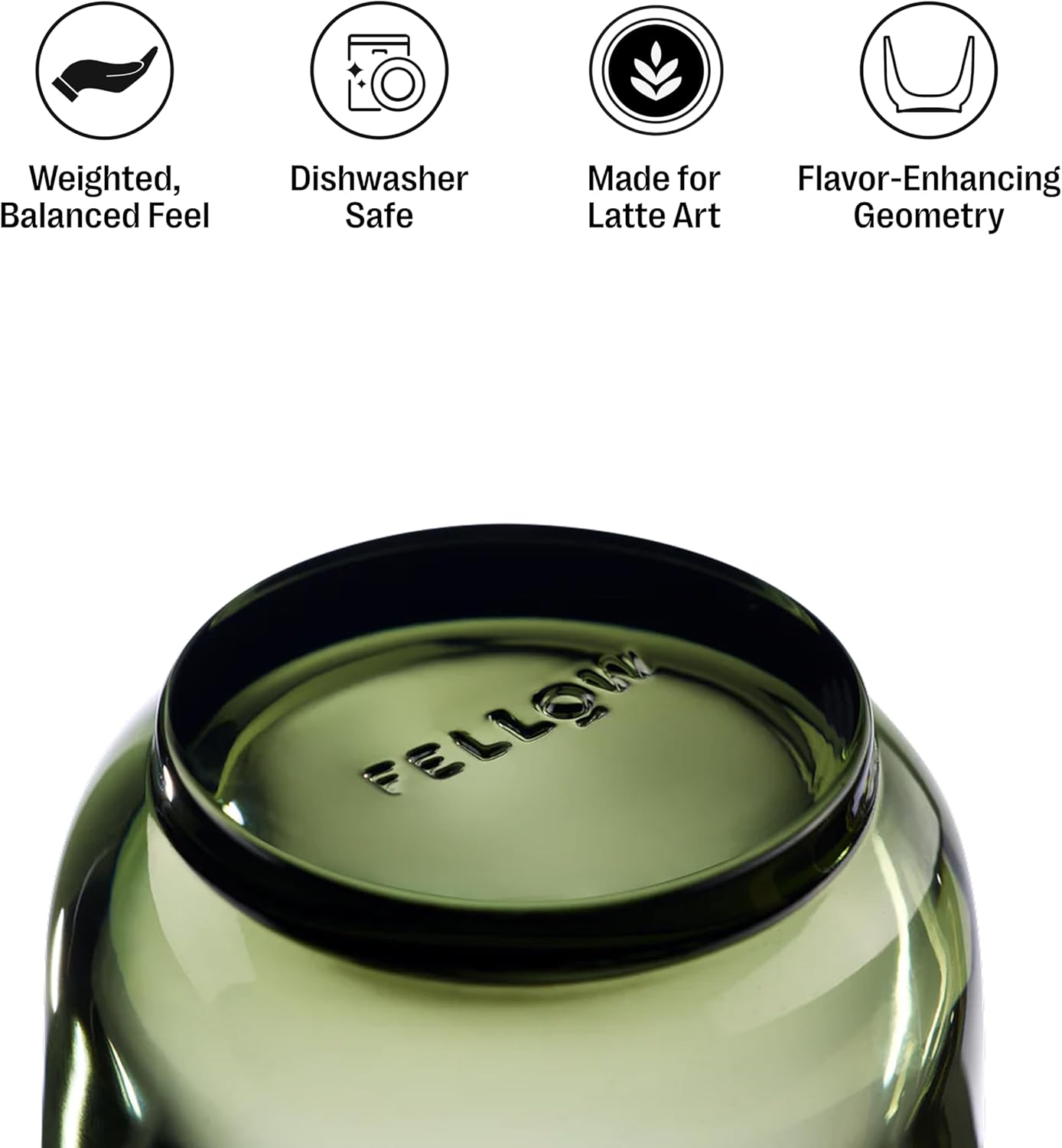 Fellow Pirch Espresso Glasses 3.5 oz Artisanal Cups, Set of 2, Dishwasher Safe Coffee Glasses for Espresso Shots & Latte Art – Woodland