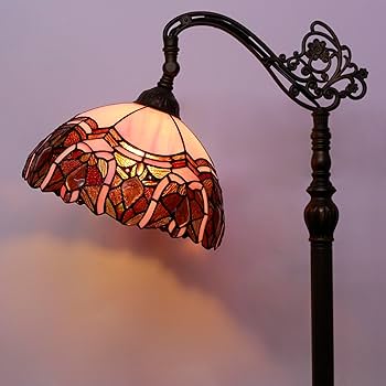 ZJART Tiffany Floor Lamp Stained Glass Lamp 18.88X12X67 Inch