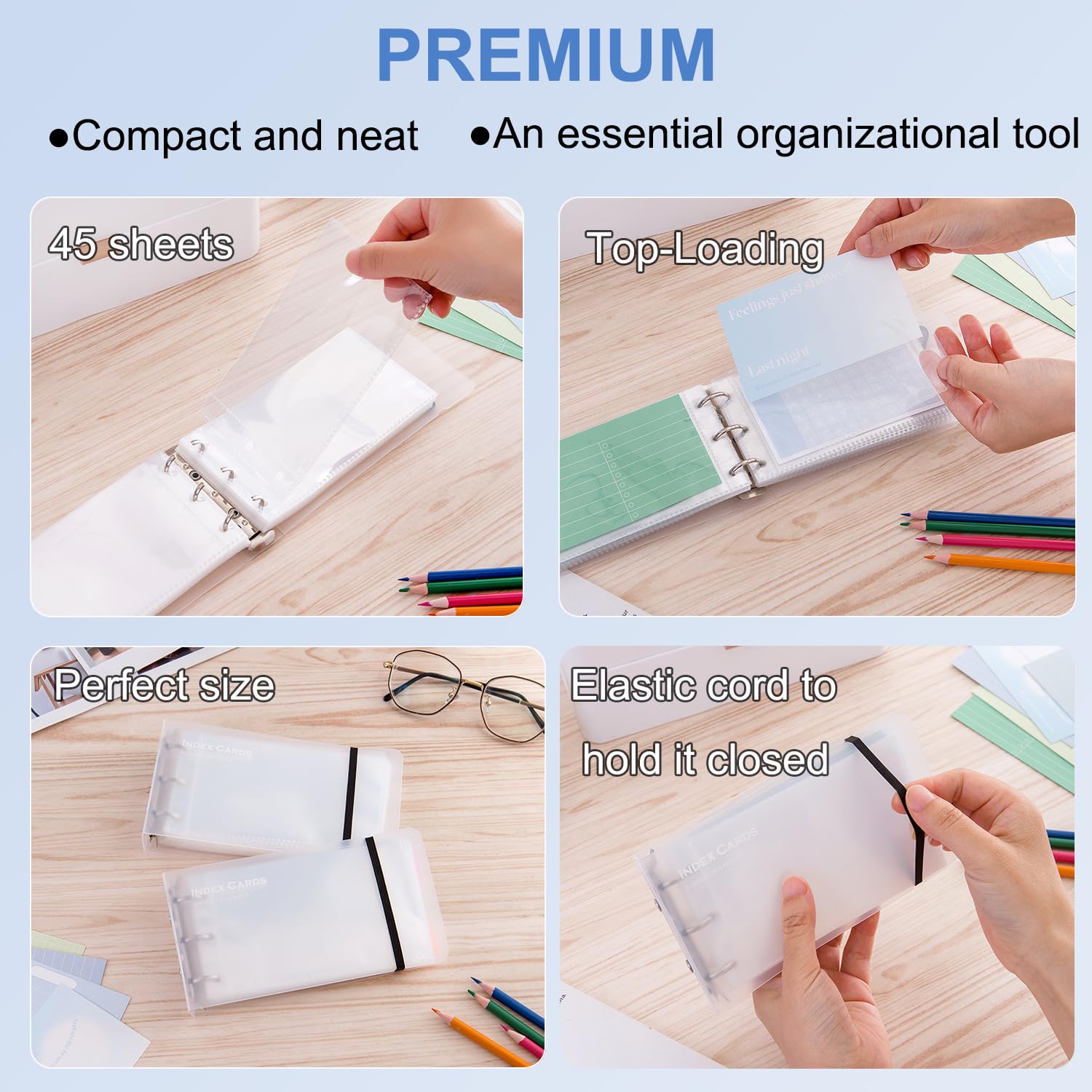 flash card binder Amazon.com : 3×5” index card Binder organizer with Plastic pocket Sleeves,  small organized folder for recipes Flashcards,portable notecards case  holder (2pcs Clear) : Office Products