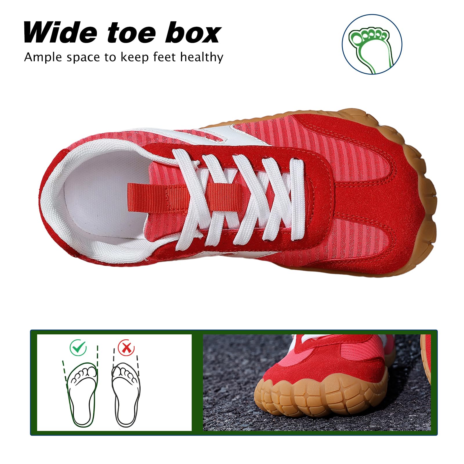 AONETIGER Buty Barefoot Męskie Damskie Minimalistyczne | Szerokie, lekkie, oddychające, wygodne, antypoślizgowe | idealne do wędrówek, biegania, siłowni, codziennych spacerów