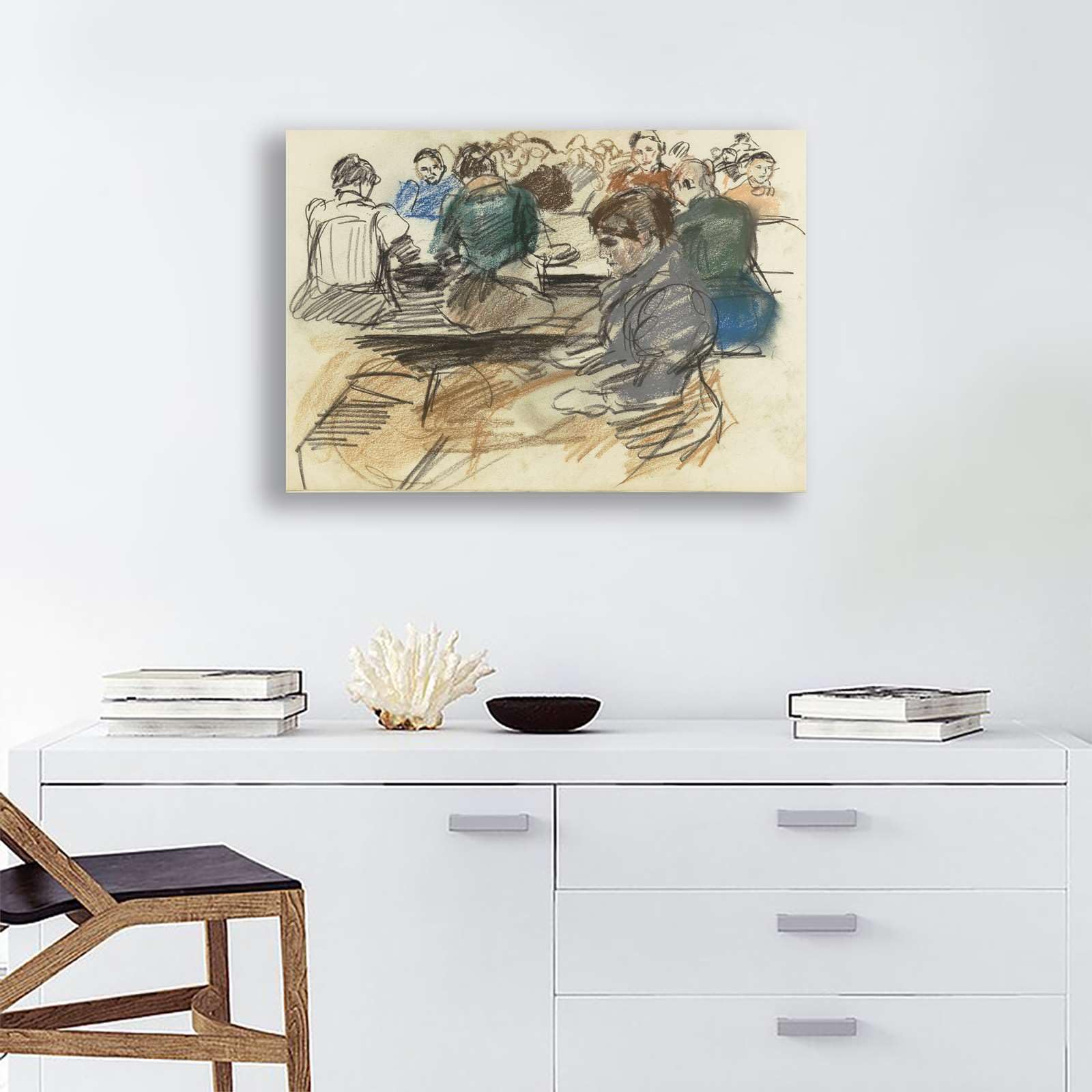Muralo tela murale donna RITRATTO viso fiori piante decorazione murale 80 cm x 120 cm