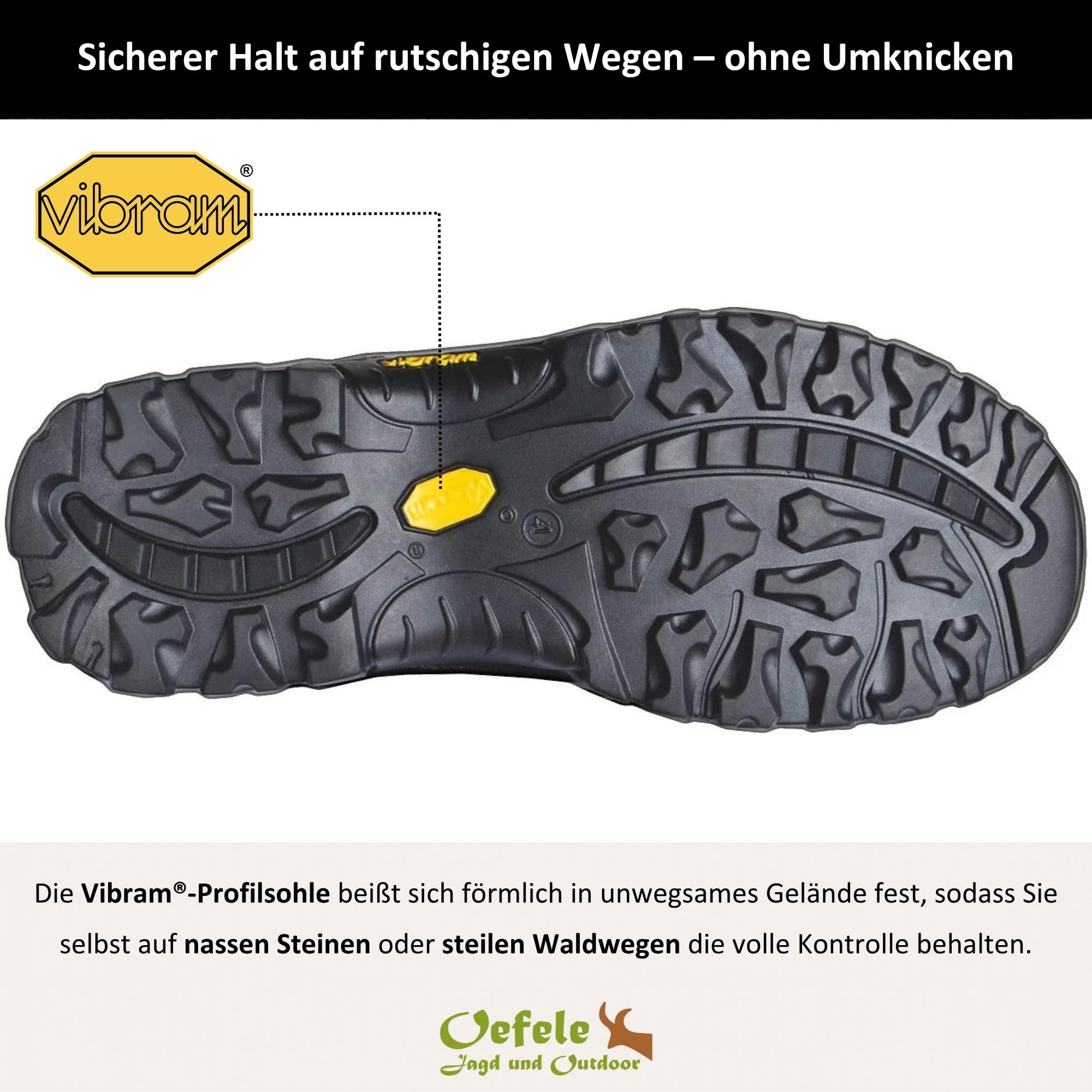 La Chasse® strapazierfähiger Trekkingstiefel Arosa Jagdstiefel Herren aus Rindsleder wasserdicht & atmungsaktiv Berg- & Wanderschuh mit Spotex®-Membrane von Oefele Jagd & Outdoor