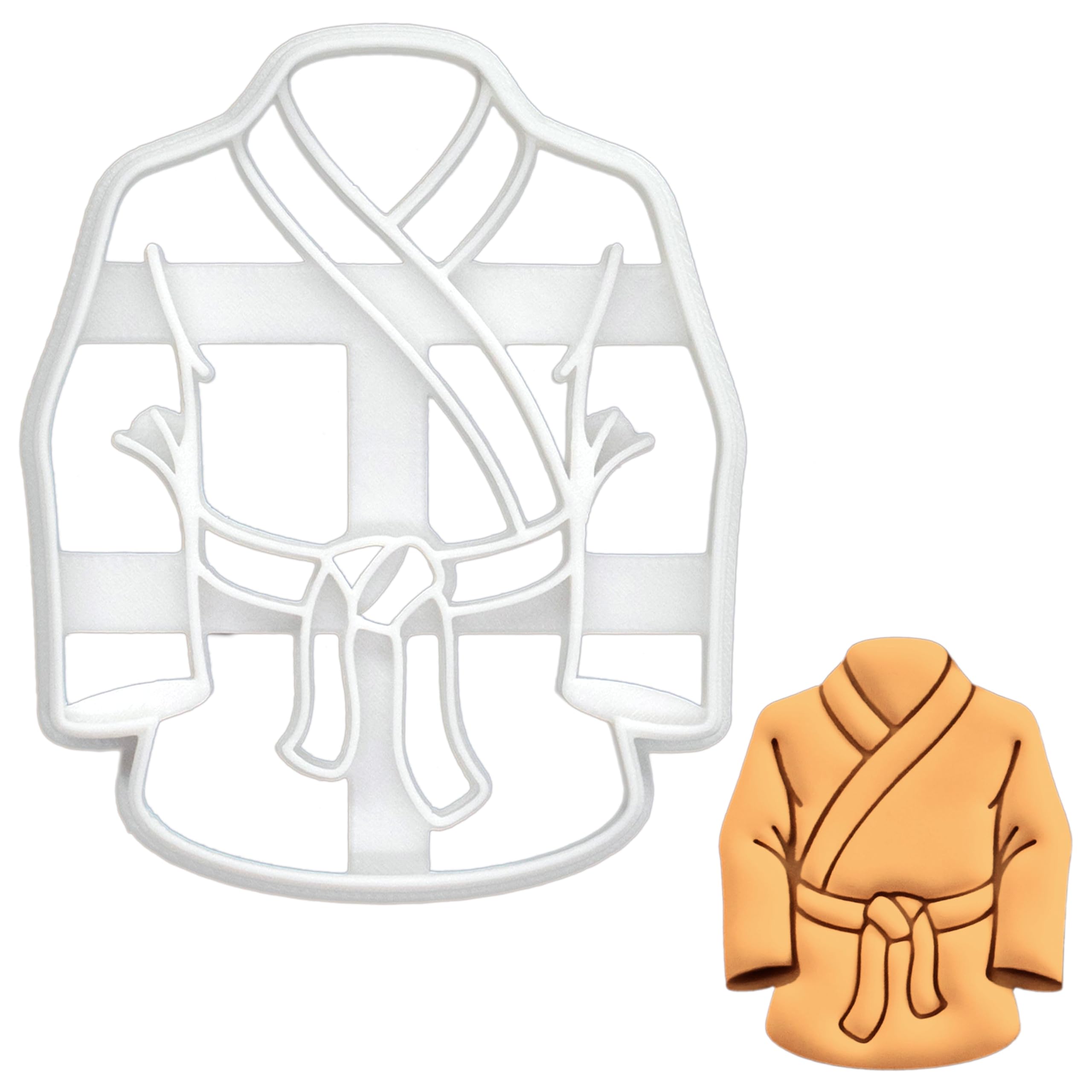 BAKERLOGY Karate Gi - Cortador de galletas para artes marciales, ideal para fondant, masa de galletas, arcilla