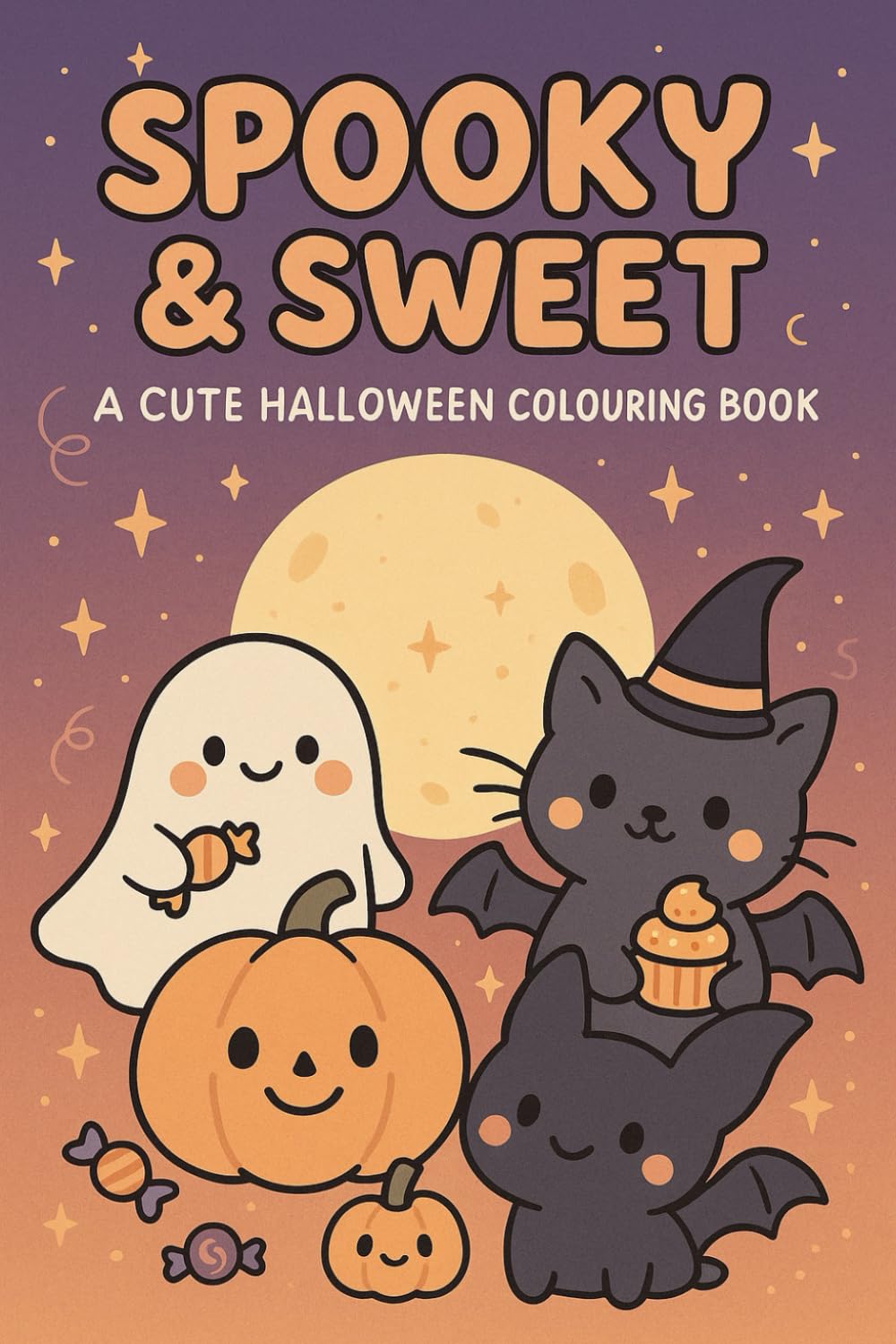 CUTE & SPOOKY colouring book: 25 pages of cute and spooky colouring pages