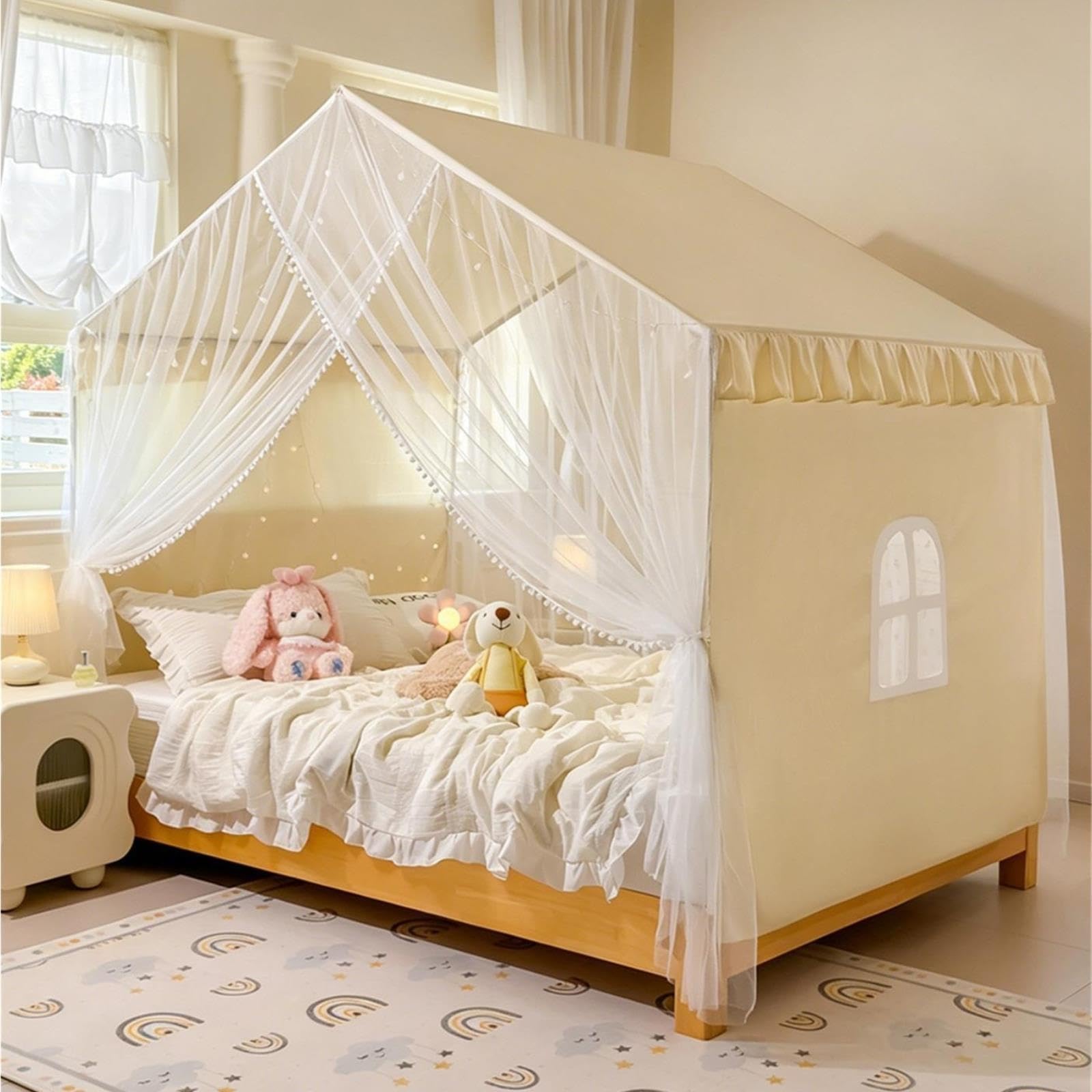 Dernière moustiquaire de petite maison style princesse avec support