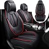 Car Seat Covers for Chrysler Town & Country 2000-2016, Premium Nappa Leather Automotive Front Seat Covers, Waterproof Auto Seat Protector&Accessories2 Seats LuxuryBlack