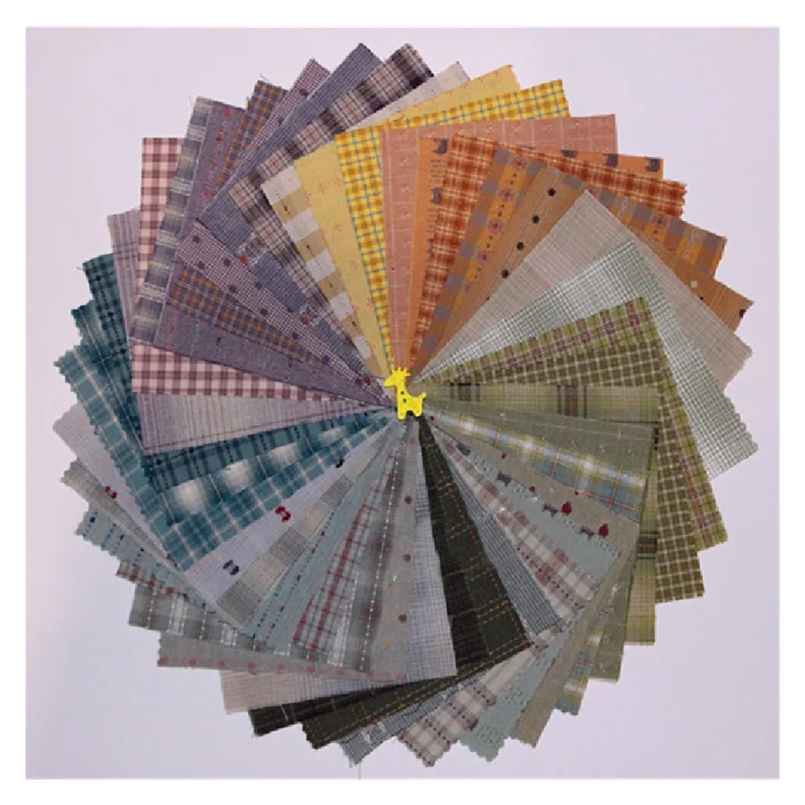 Set Di Tessuti Per Patchwork Tessuto di cotone patchwork fai da te fatto a mano in tessuto tinto in filo 50 pezzi 9 * 12 cm