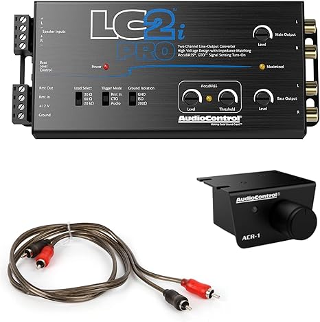 Elite Audio AccuBASS 2-Ch Line Out Converter Kit - LC2iPro Processor and 17ft Oxygen Free RCA Cable