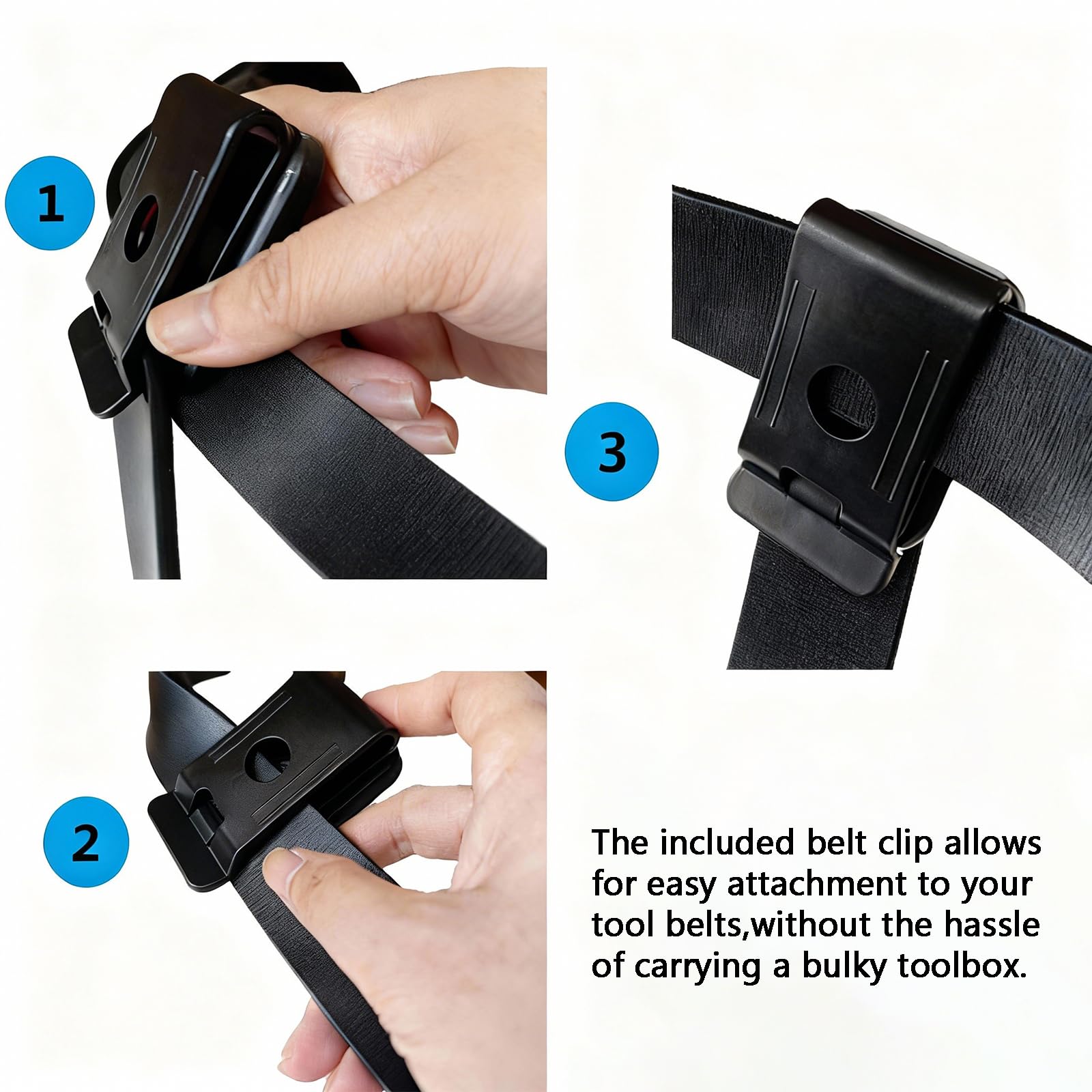 Soporte magnético para herramientas, clip de cinturón súper fuerte, cinturones de herramientas para hombres, soporte de cinta métrica para martillos, enchufes, alicates, taladros y hardware