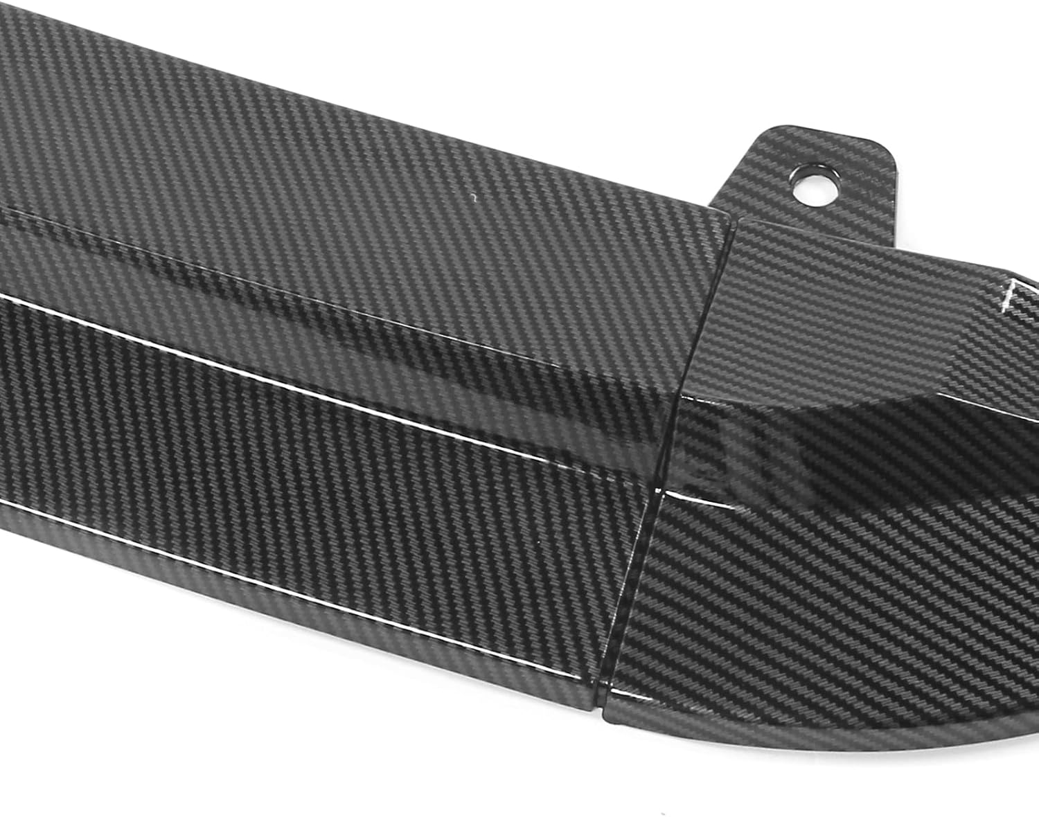 IKON MOTORSPORTS, Front Bumper Lip Compatible with 2022-2024 Honda Civic 11th Gen 4-Door Sedan & Hatchback, Carbon Fiber Print RS Style PP Front Bumper Lower Lip Spoiler Bodykit