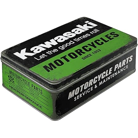 Nostalgic-Art Retro metalen bord, 25 x 50 cm, Kawasaki – Motorcycles – cadeau-idee voor bikers, van metaal, vintage design