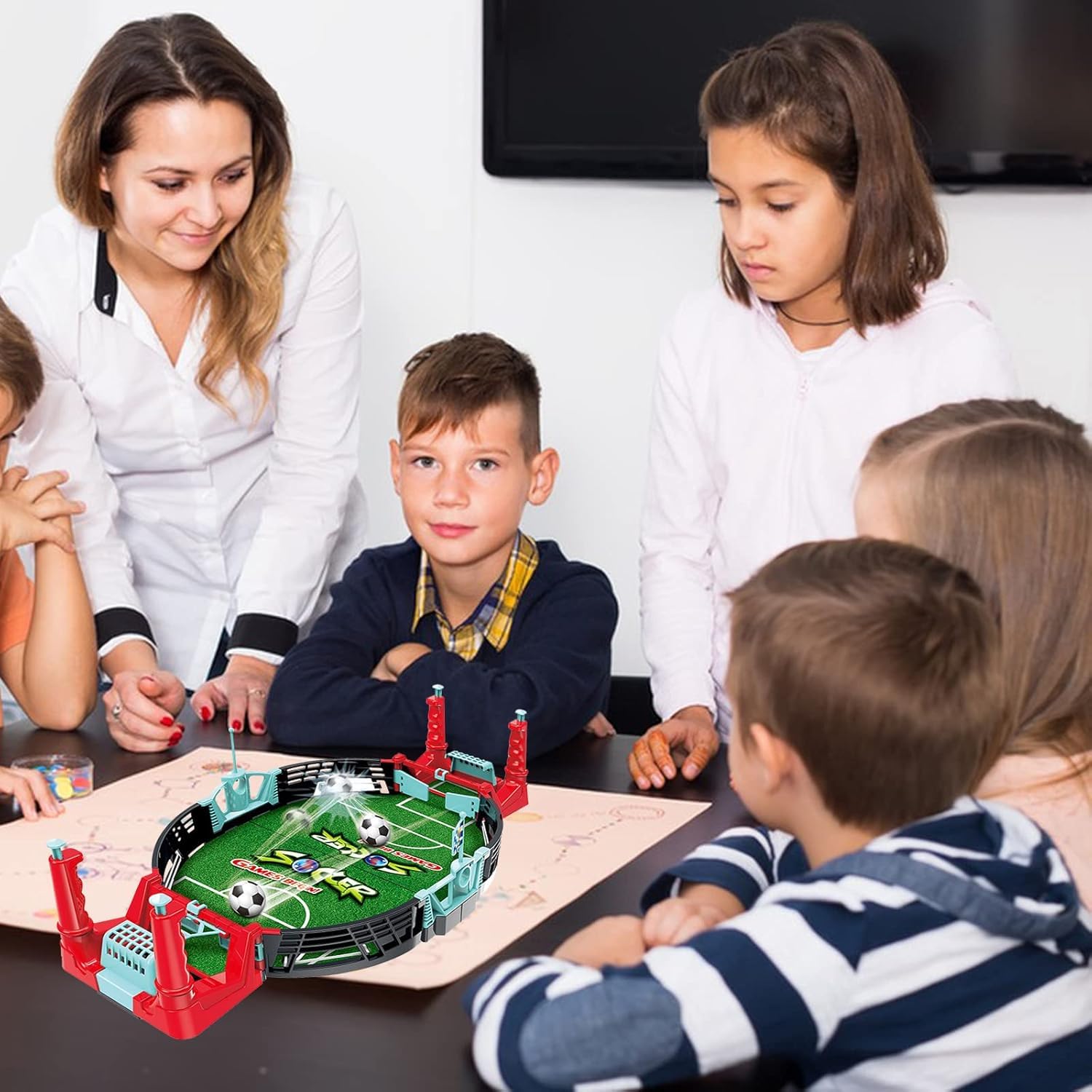 Set de Juego de Futbol de Mesa Infantil CHUNLINLAODA-Juego de fútbol Rompecabezas clásico Infantil Mini Juego de Juegos de fútbol para niños Apto para niños Mayores de 3 años