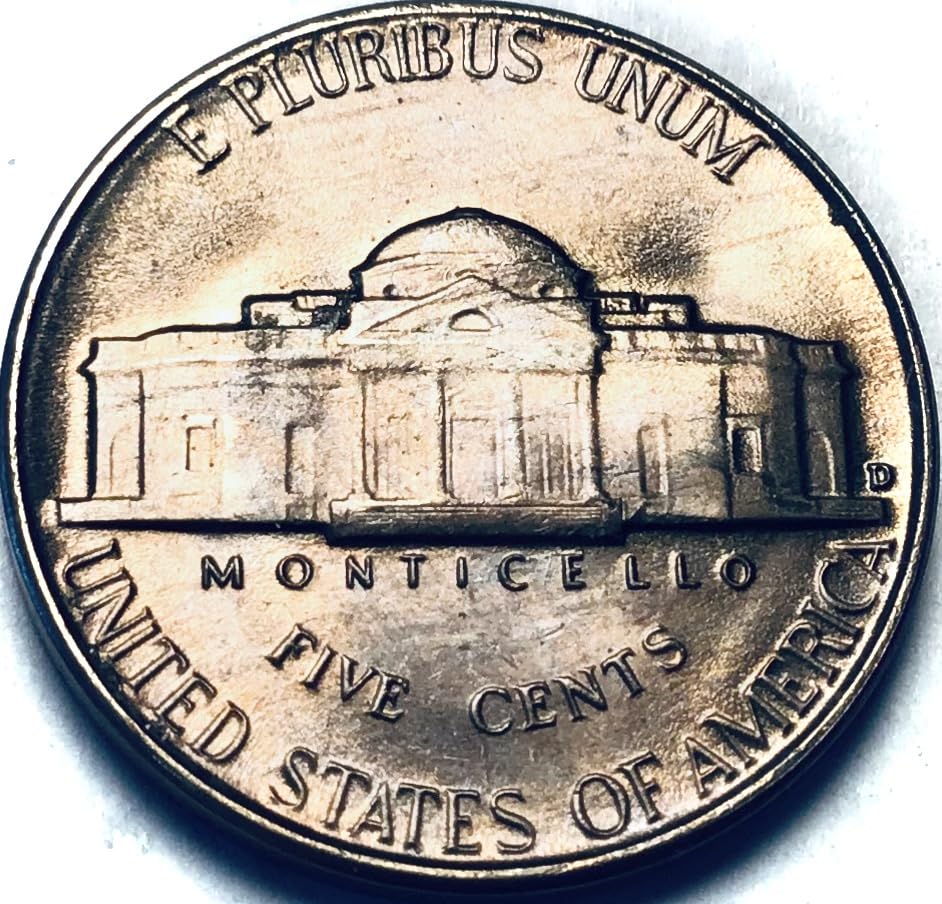 195q D Jefferson 5 Cents BU MS Nickel Seller Mint State