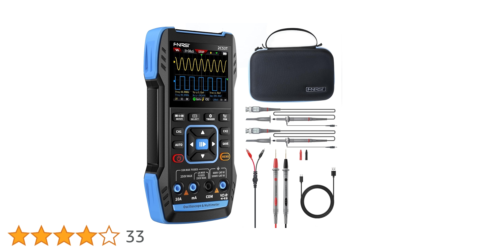 FNIRSI 2C53T オシロスコープ 2ch 50Mhz Amazon | FNIRSI 2C53T オシロスコープ 2ch 50Mhz帯域幅 Y-T