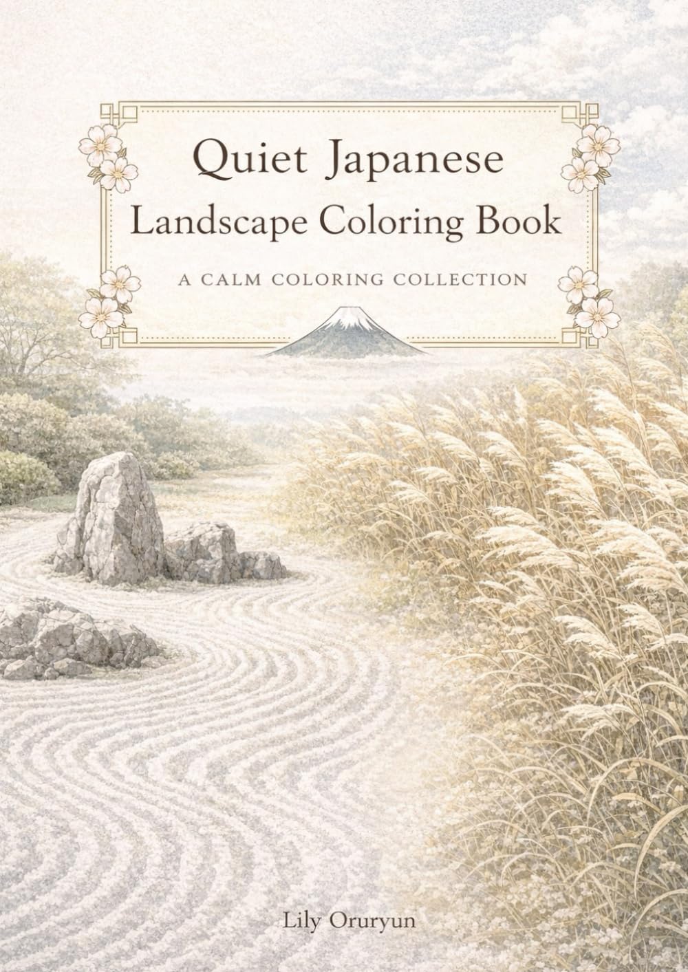 Quiet Japanese Landscape Coloring Book