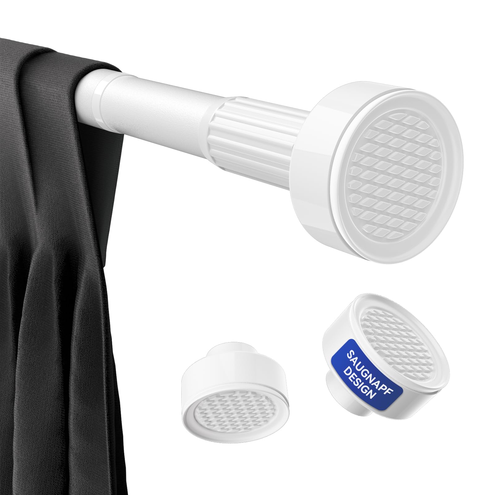 Vista Vorhangstange ohne Bohren 170–210cm Gardinenstange zum Klemmen Ausziehbar 32mm teleskopstange Klemme Rutschfest & mit Arretierungsfunktion für Vorhänge, Fenster
