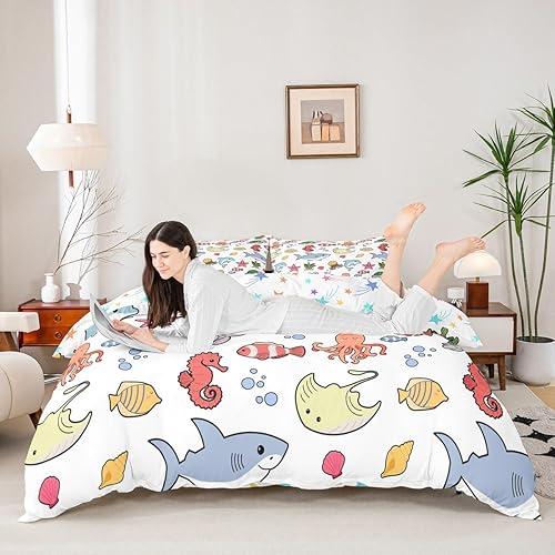 Miniatura 13 de Castle Fairy Juego de funda de edredón con estampado floral de margaritas, tamaño individual, juego de ropa de cama de flores hippie para decoración