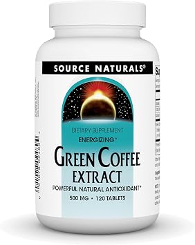 Source Naturals, Green Coffee Extract, 500 mg Tablet - 120 Tablets
