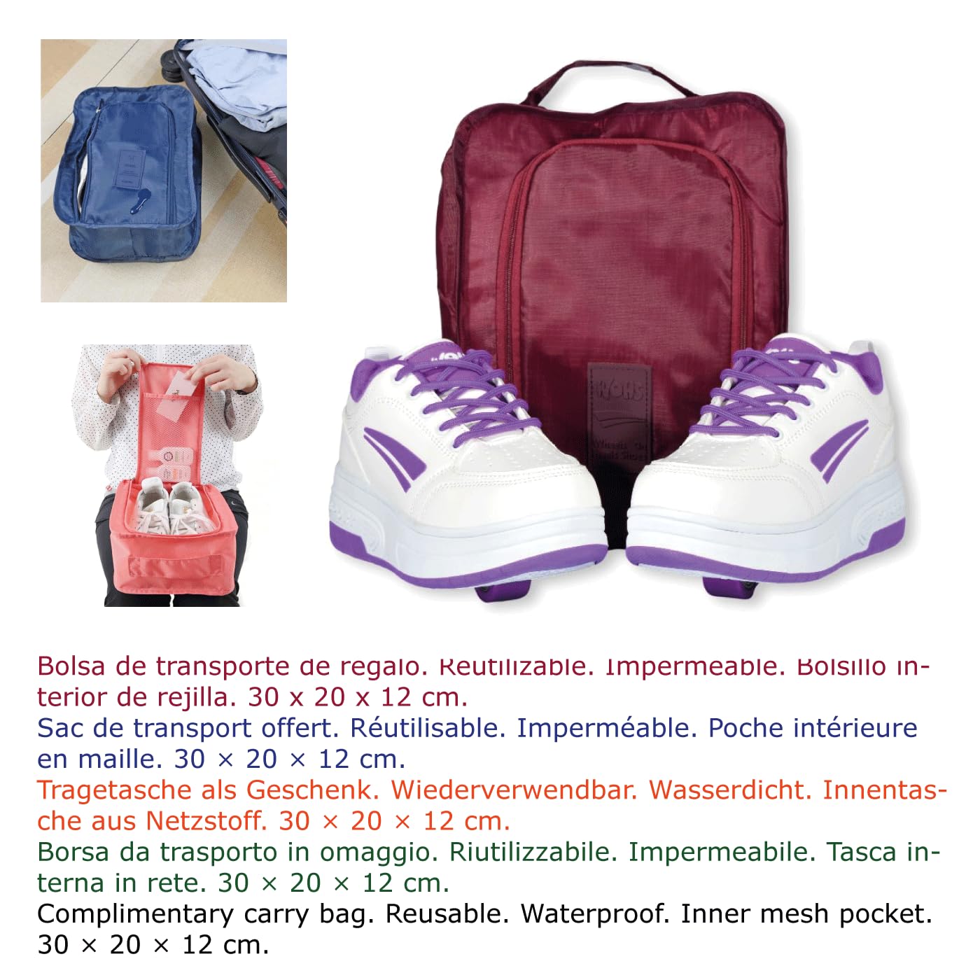 Turnschuhe mit automatisch einziehbaren Rollen