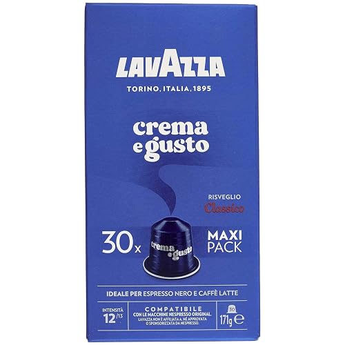 Lavazza, Crema e Gusto Classico, 30 Cápsulas Café Compatibles Nespresso