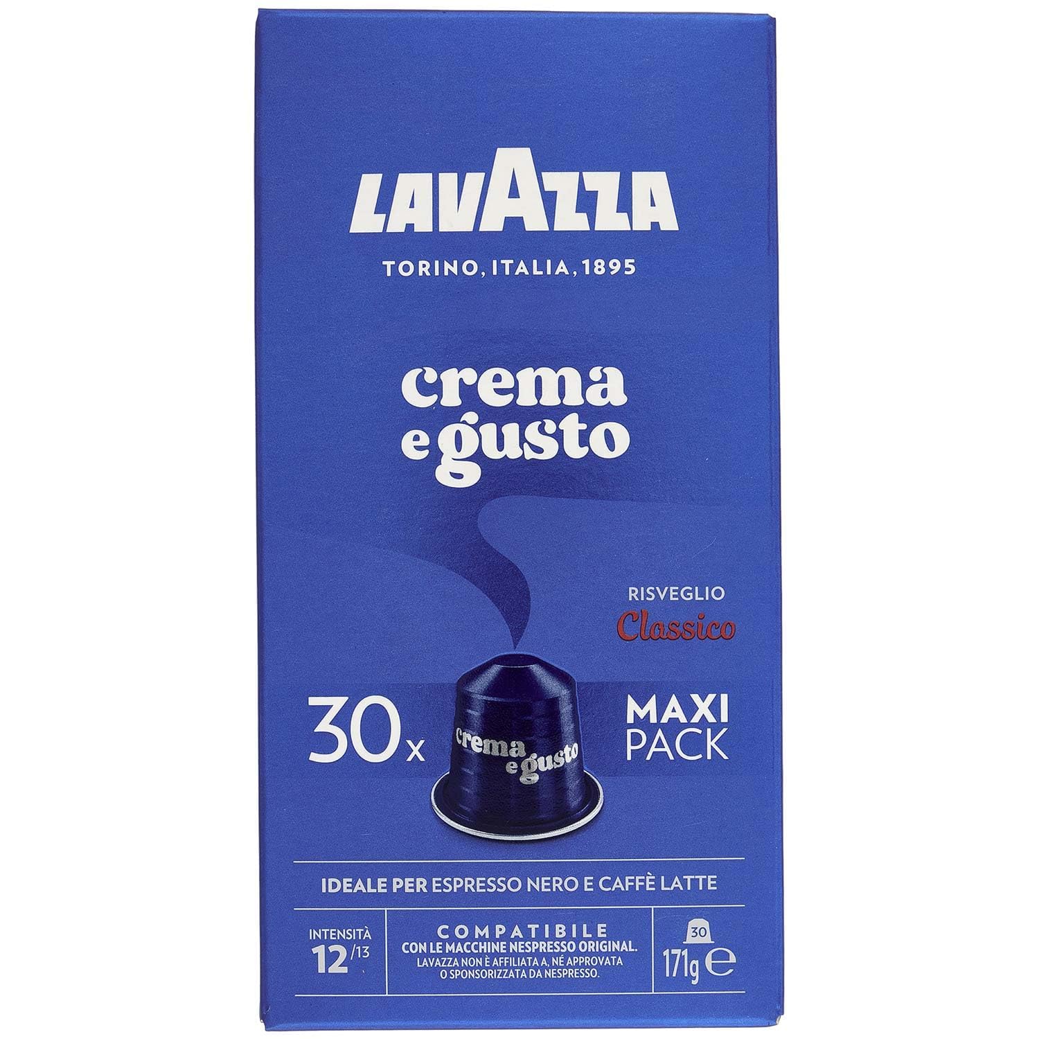 Cápsula Lavazza Crema e Gusto Clásico para cafeteras Nespresso/ Caja de 30