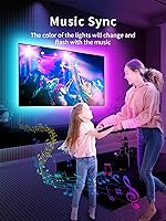 Vista 5 de LED Lights for TV, 19.68ft LED Backlights for 65-80in TV, RGB TV Backlight with Music Sync Bluetooth APP and Remote Control TV Lights Strip USB