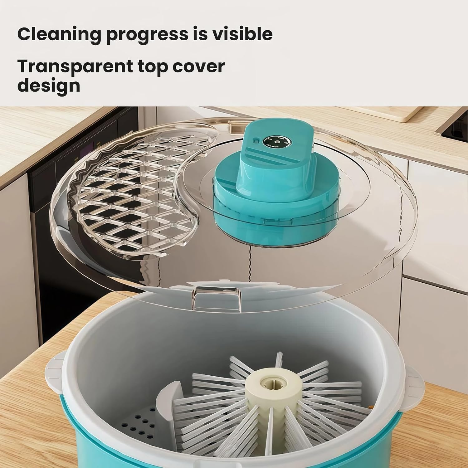 Electric or Manual Fruit Vegetable Washer & Spinner – 1500mAh Battery Operated or Hand Crank, Large Capacity Produce Cleaner with Brush, Salad Spinner Basket for Strawberries Berries