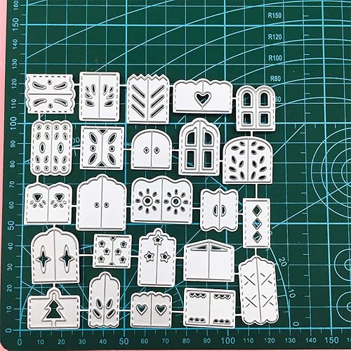 Miniatura 5 de Mini ventanas de 24 formas de corte de metal, herramienta de grabado para álbumes de recortes, fabricación de tarjetas, decoración de álbum