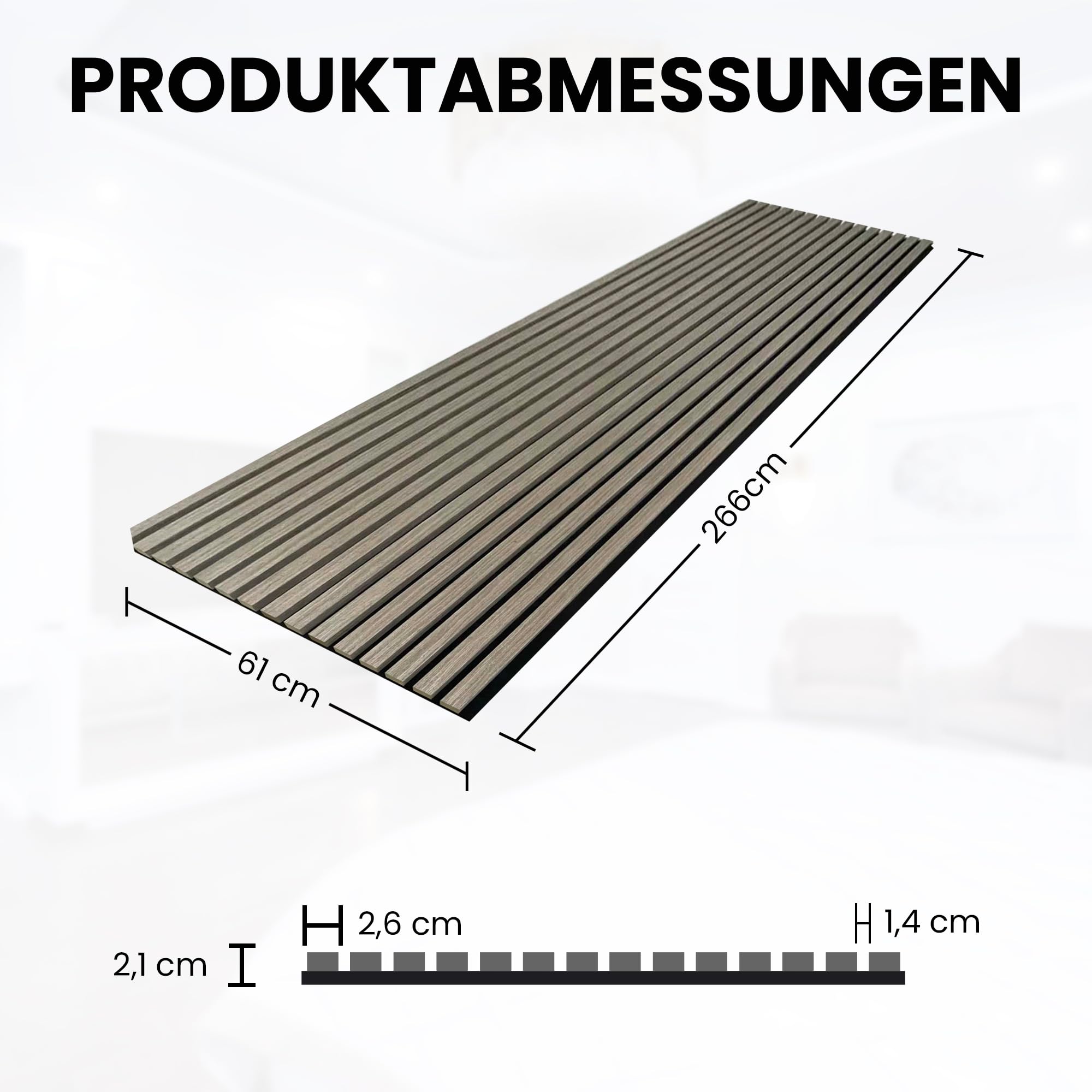 Endorphin 6x Akustikpaneele Eiche grau Echtholzfurnier mit Filz