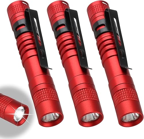 Miniatura 12 de Mini linterna, luz AAA para bolígrafo pequeño con clip, linterna portátil de bolsillo de 500 lm para inspección, reparación de emergencias al aire