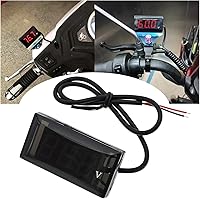Vista 3 de DC 12V LED Digital Display Modificado Voltímetro Para Motocicleta, Automóvil, Bicicleta Y Más - Rojo
