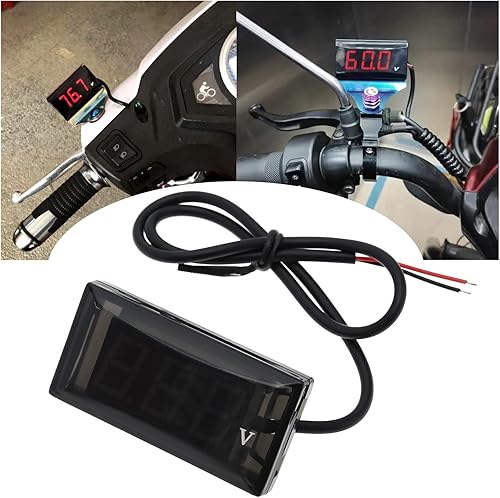 Miniatura 3 de DC 12V LED Digital Display Modificado Voltímetro Para Motocicleta, Automóvil, Bicicleta Y Más - Rojo