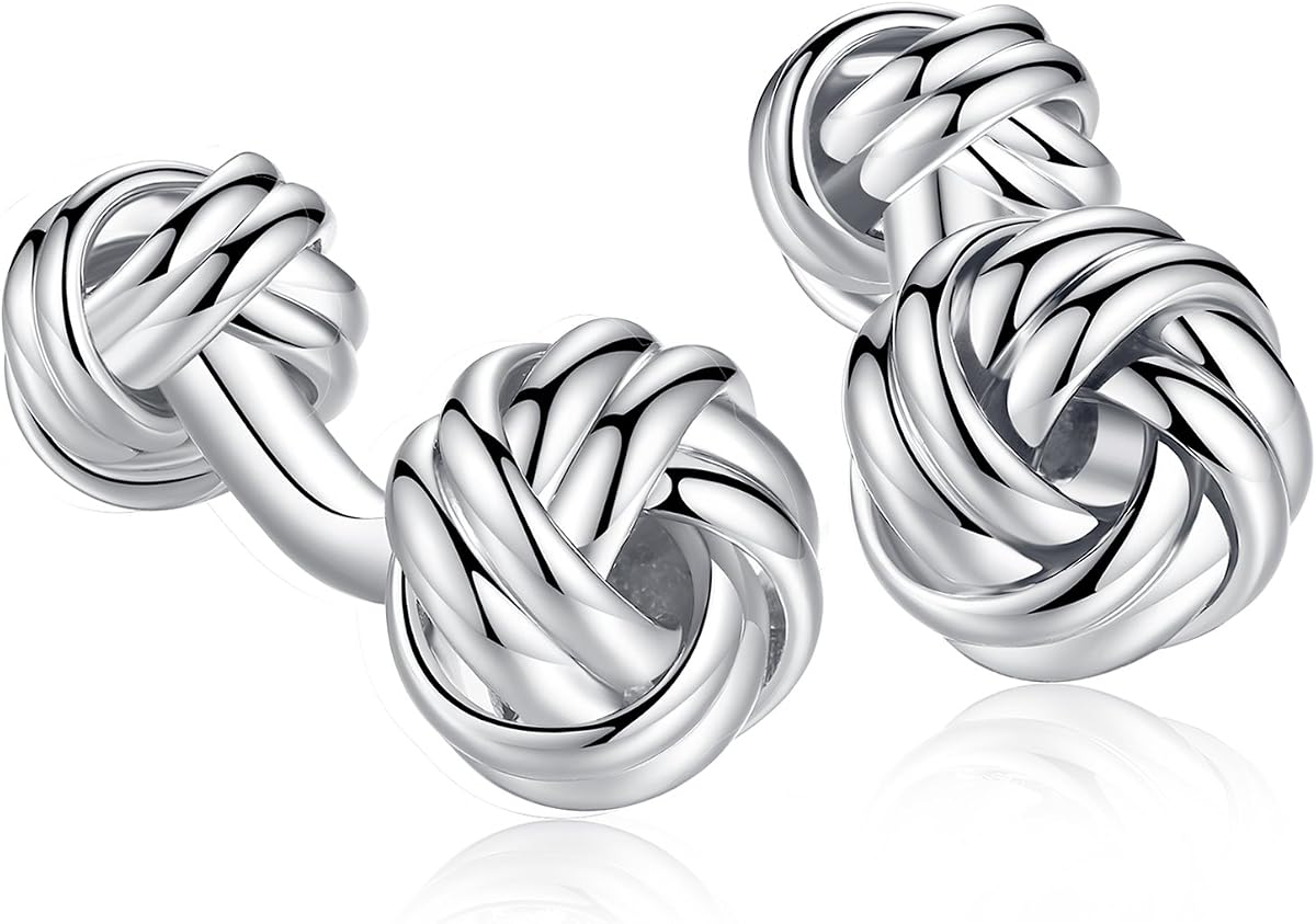 Twist Knot Cufflinks for Men Wedding Business