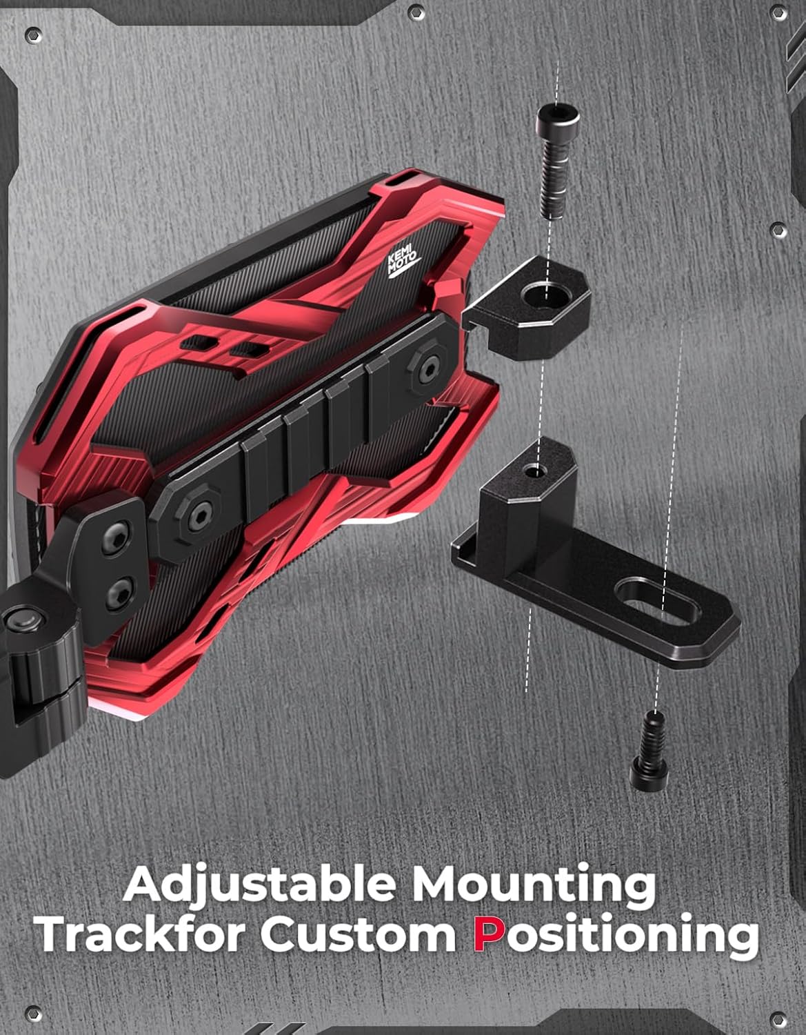 KEMIMOTO Billet Aluminum UTV Side Mirrors with Integrated Adjustable Light Mount Fits 1.65-2 inch Roll Cage Compatible with Polaris RZR Can Am Maverick X3 Pioneer Talon Teryx SXS Mirror