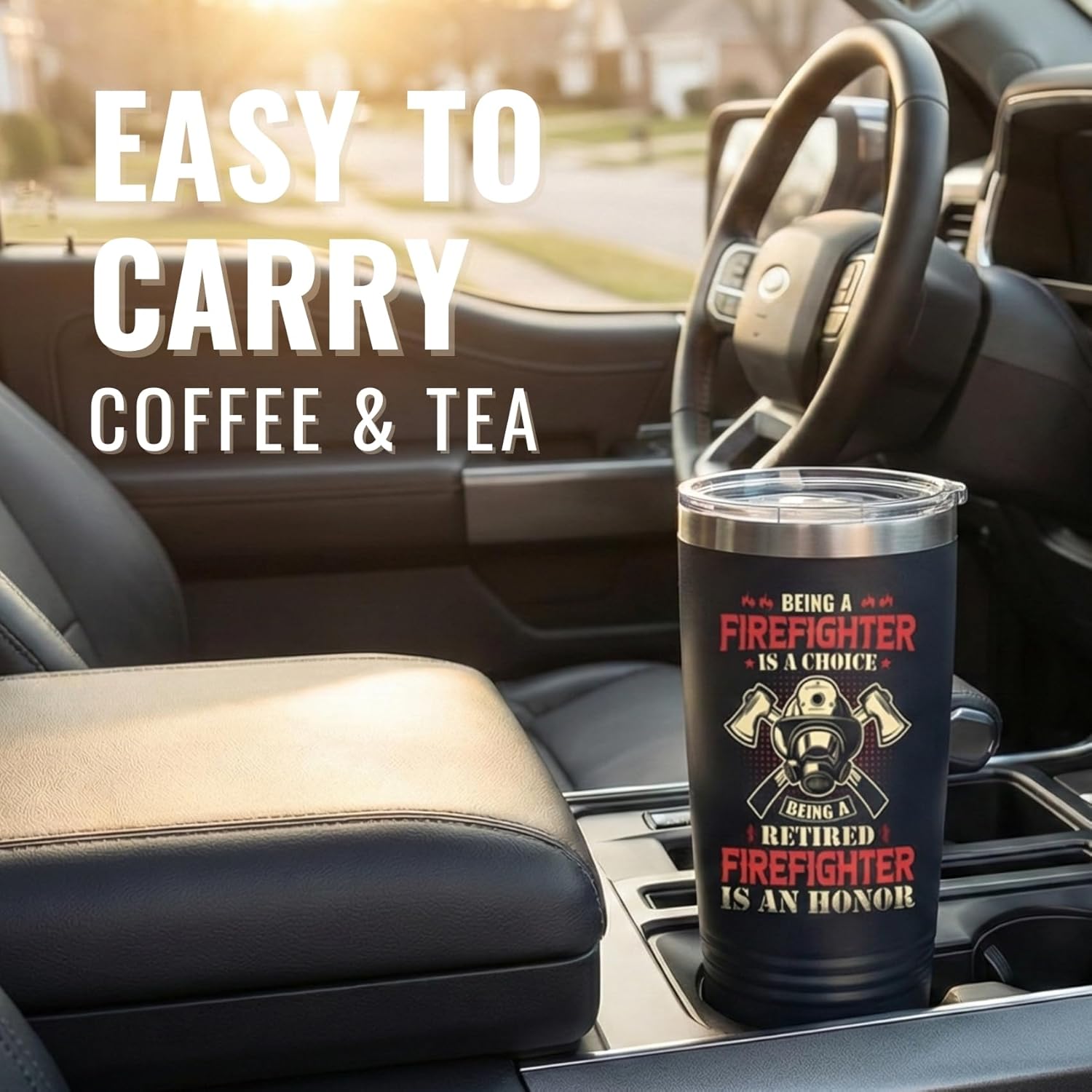 Onebttl Retired Firefighter Gifts for Men, Stainless Steel Fireman Tumbler 20 oz - Being an retired firefighter is an honor - Image 4