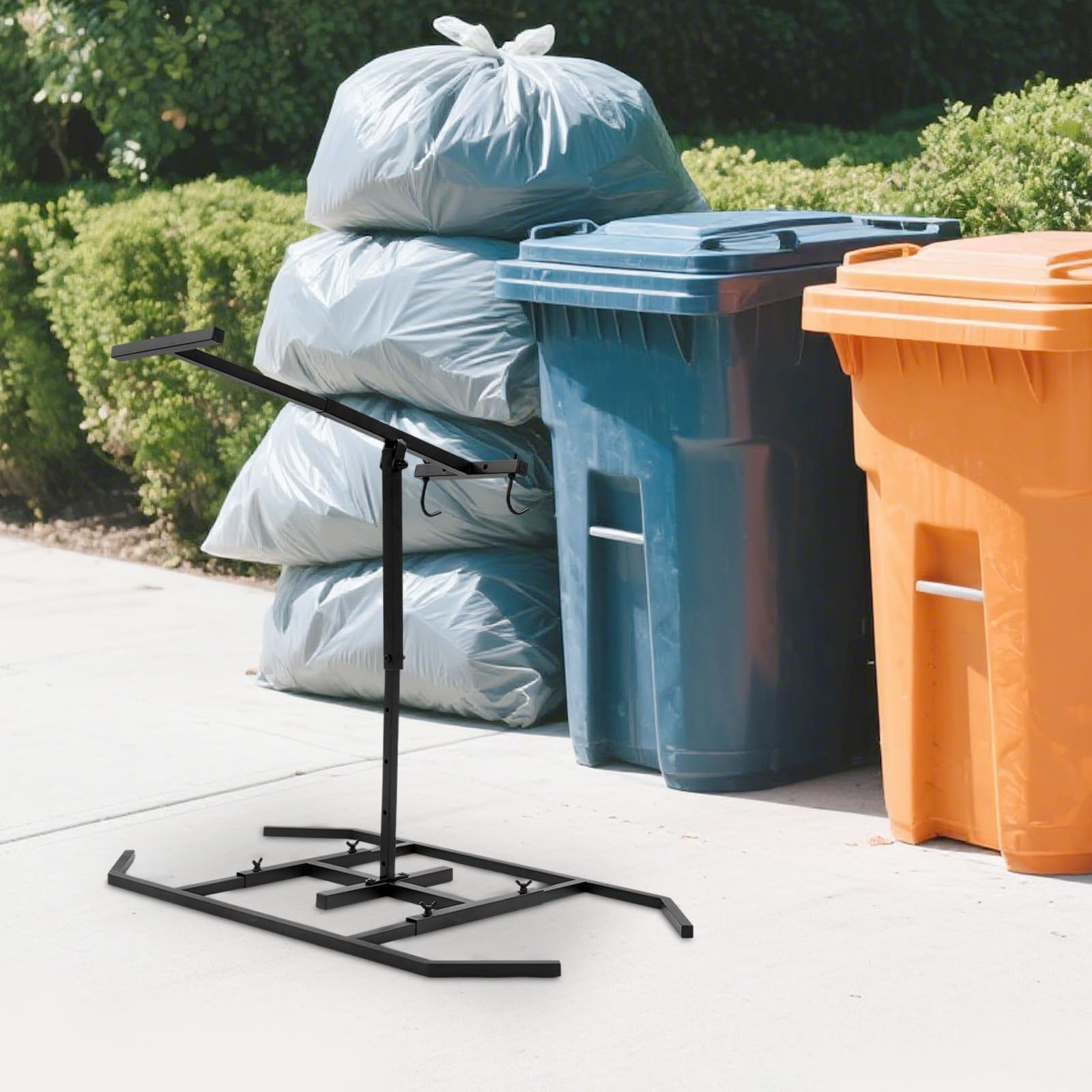 Prensador de basura manual para el hogar, compactador de basura ajustable de metal, trituradora de residuos, herramienta de mano de reciclaje con diseño que ahorra espacio para el hogar, la