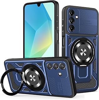 جراب مقاوم للصدمات من انبلاك لحماية الكاميرا من البولي يوريثين الحراري والبولي كربونات متوافق مع سامسونج جالاكسي A16 (ازرق)