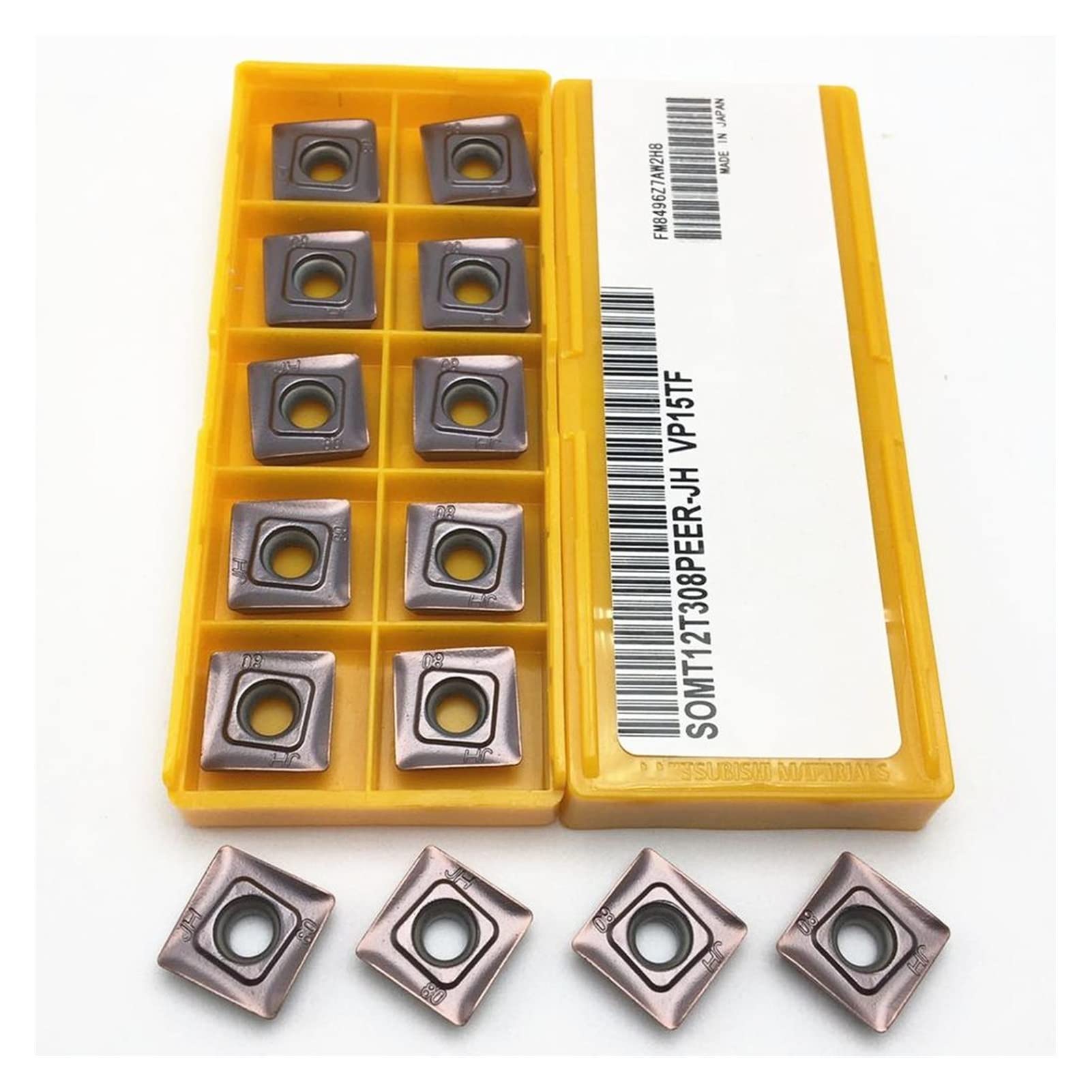 Hardware-Tool Zementierter Hartmetalleinsatz. SOMT12T308 JH VP15TF. Metallwerkzeug SomT 12T308. Teile Schneidwerkzeug Somat Werkzeug drehen.