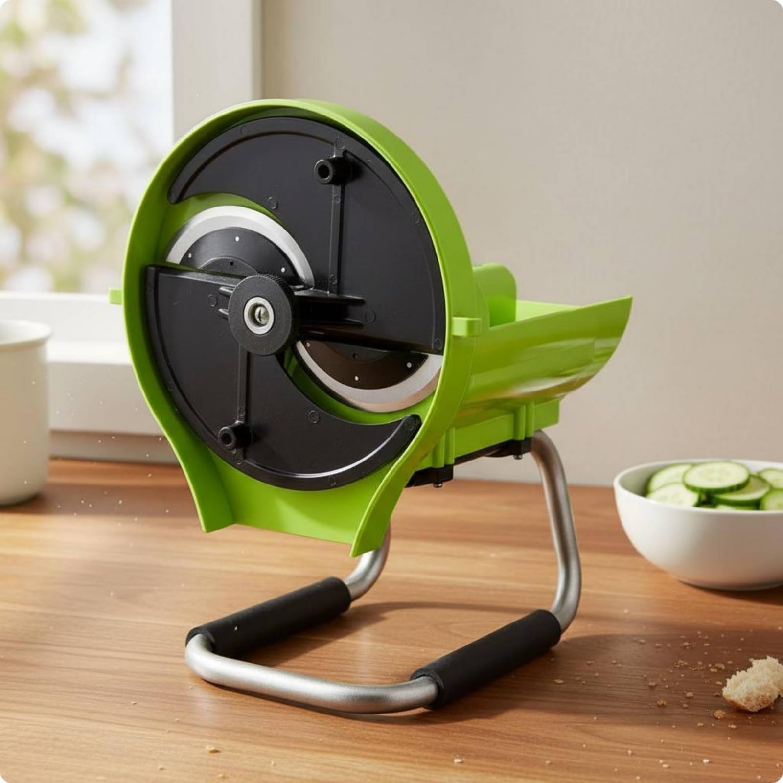 Qianly de Verduras Manual Rebanador Mandolina con de Acero Inoxidable Ahorra en Preparaciones Adecuado para Cocina Diaria Preparación de Ensaladas Aperitivos Hogar