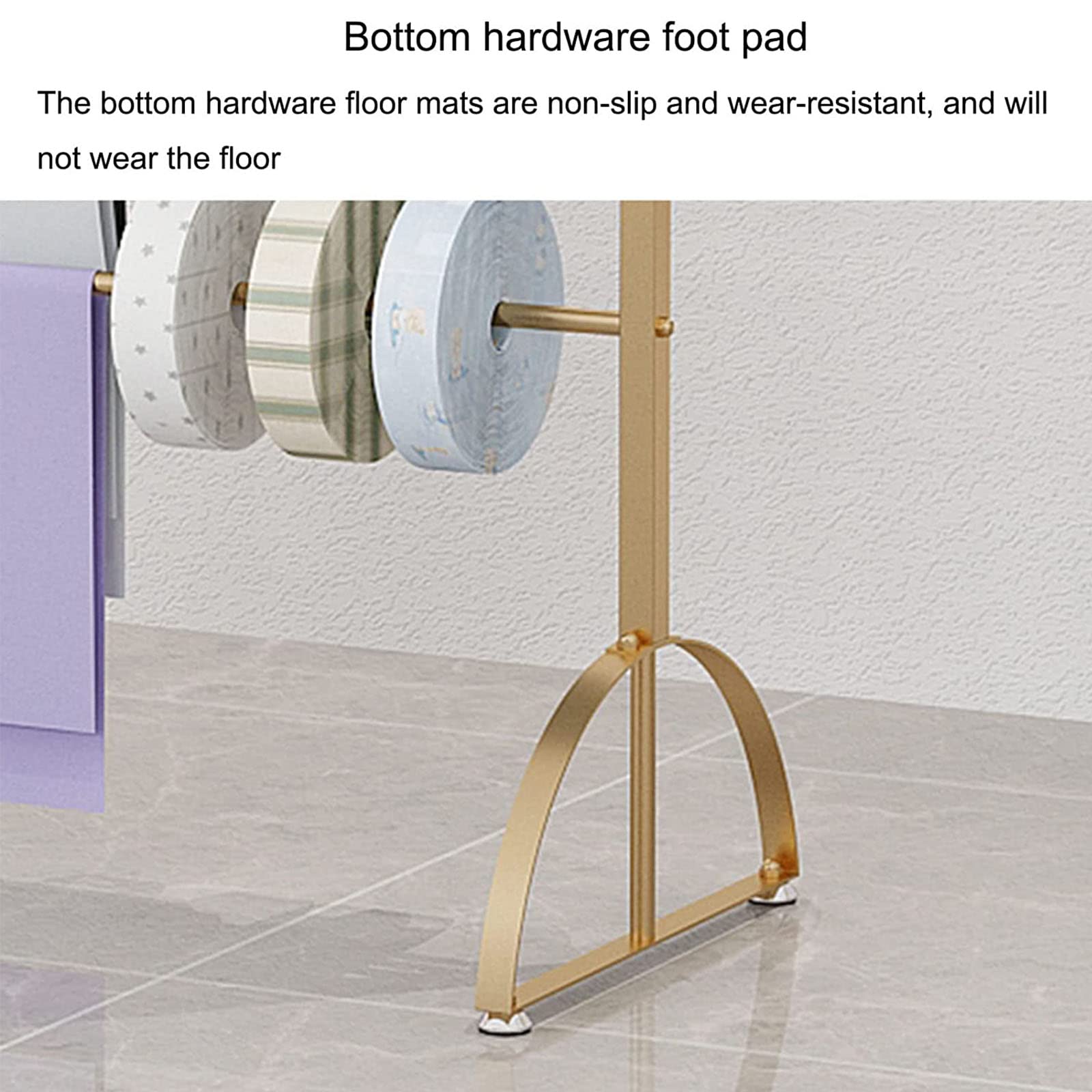 Organizador de bufandas reversible de pie, colgador de metal que ahorra espacio para chales, cinturones, pantalones, barra de armario multifuncional