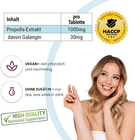 Propolis 1000 mg – 60 Tablets – High Dose Quality from Germany ViVe Supplements