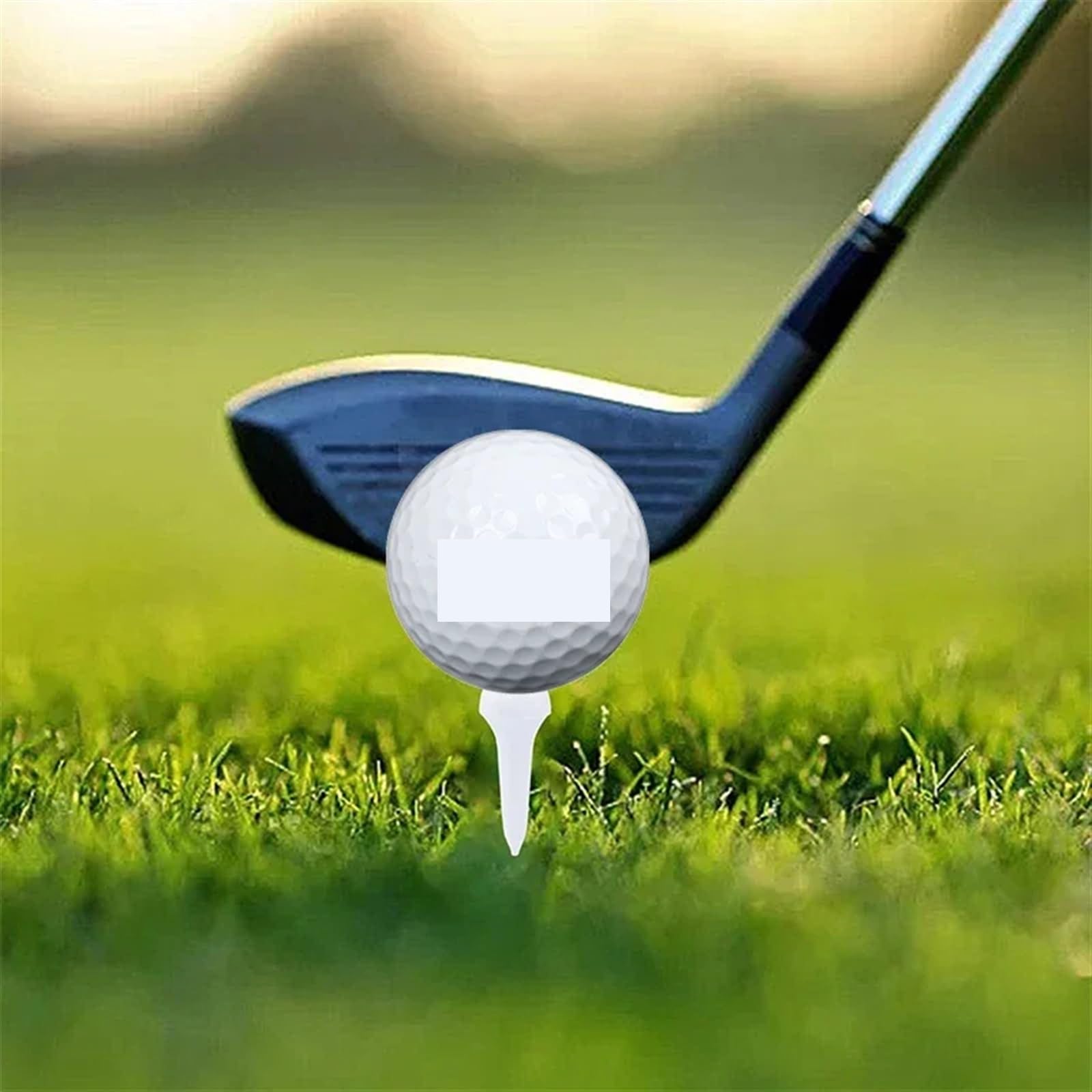 Golf Tee 100Pcs 35MM Beständig Unzerbrechlich Golf-Tee Groß Kunststoff Golf Pegs Outdoor Training Golf Nägel Weiß FüR Einen Idealen Abschlag