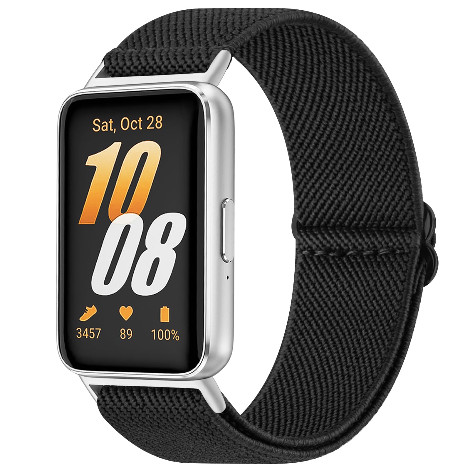Tobfit Nylon Strap for Samsung Galaxy Fit 3 (Watch Not Included), Flexible Premium Elastomer Nylon Adjustable Watch Band for Galaxy Fit3 2024 SM-R390 Men & Women-picture-29