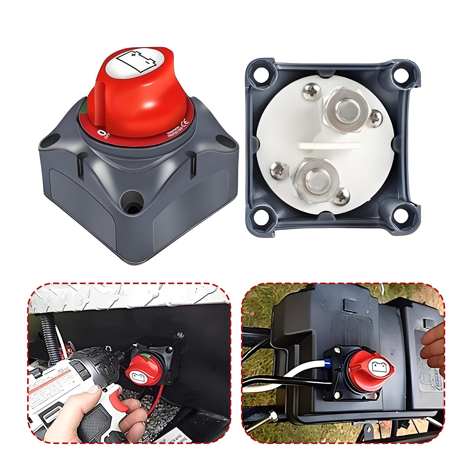Stacca Batteria 12V 24V 48V On-Off 250A, Staccabatteria Universale per Auto, Camper, Yacht, Barca, Camion, Autobus - Sicurezza e Protezione del Sistema Elettrico
