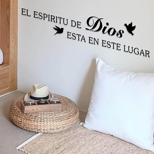 Miniatura 7 de Adhesivo decorativo de pared con versículos bíblicos, El Espiritu De Dios Esta En Este Lugar, calcomanía de pared cristiana, decoración del hogar,