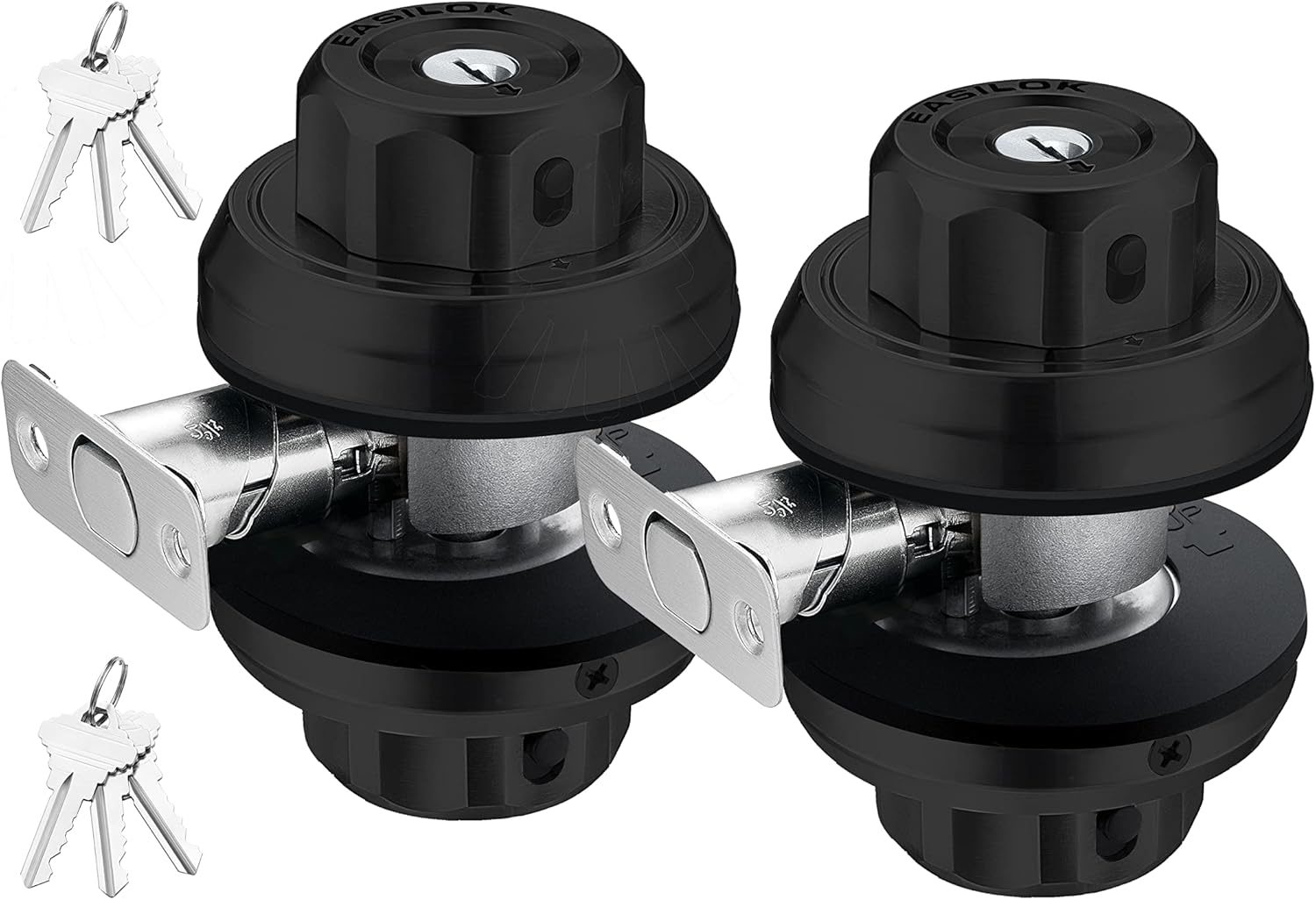 EASILOK Twist to Lock Deadbolt Lock Keyless with AntiMislock Button,an