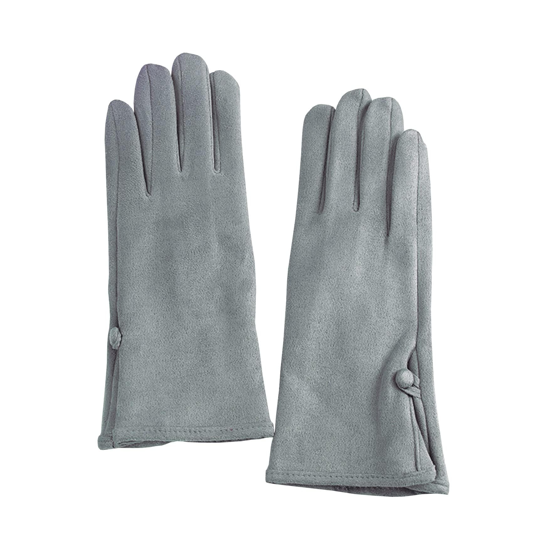AUSUAYA Women's Winter Warm Gloves with Touchscreen Finger, Touchscreen Texting Fleece Lined Windproof Driving Glove WG-2, gray, One size