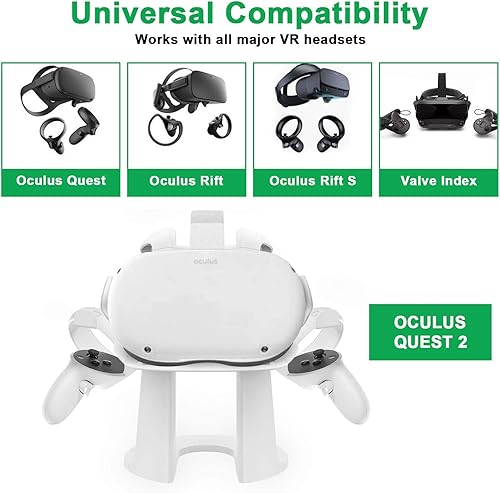 Miniatura 3 de NexiGo VR Stand with Controller Holder VR Headset Display Stand and Controller Mount Station for Oculus Quest 12 Oculus Rift S Oculus Rift White